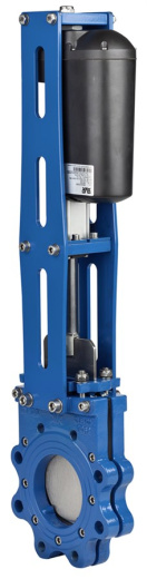 Задвижка шиберная ножевая AVK серия 702/10 PN10 DN300 с линейным электроприводом