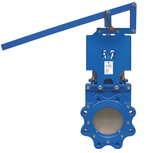 Задвижка шиберная ножевая серия 702/30 AVK PN10 (фланец PN10/16) DN150  с рычагом