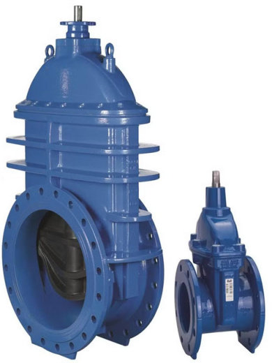 Задвижка AVK серия 06/34 DN600 PN16 шток из AISI 316L с байпасом