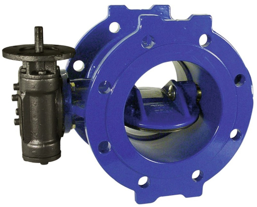 Затвор дисковый AVK с двойным эксцентриком серия 756/102-142 PN16 (фланец PN10/16) DN150 с интегрированным седлом, редуктор (IP67) с ISO-фланцем 