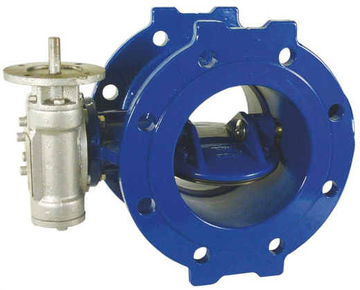  Затвор дисковый AVK с двойным эксцентриком серия 756/102-021 PN16 DN600 с седлом из нержавеющей стали, редуктор (IP67) с ISO-фланцем 