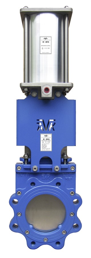 Задвижка шиберная ножевая AVK серия 702/40 PN10 DN50  с пневмоприводом