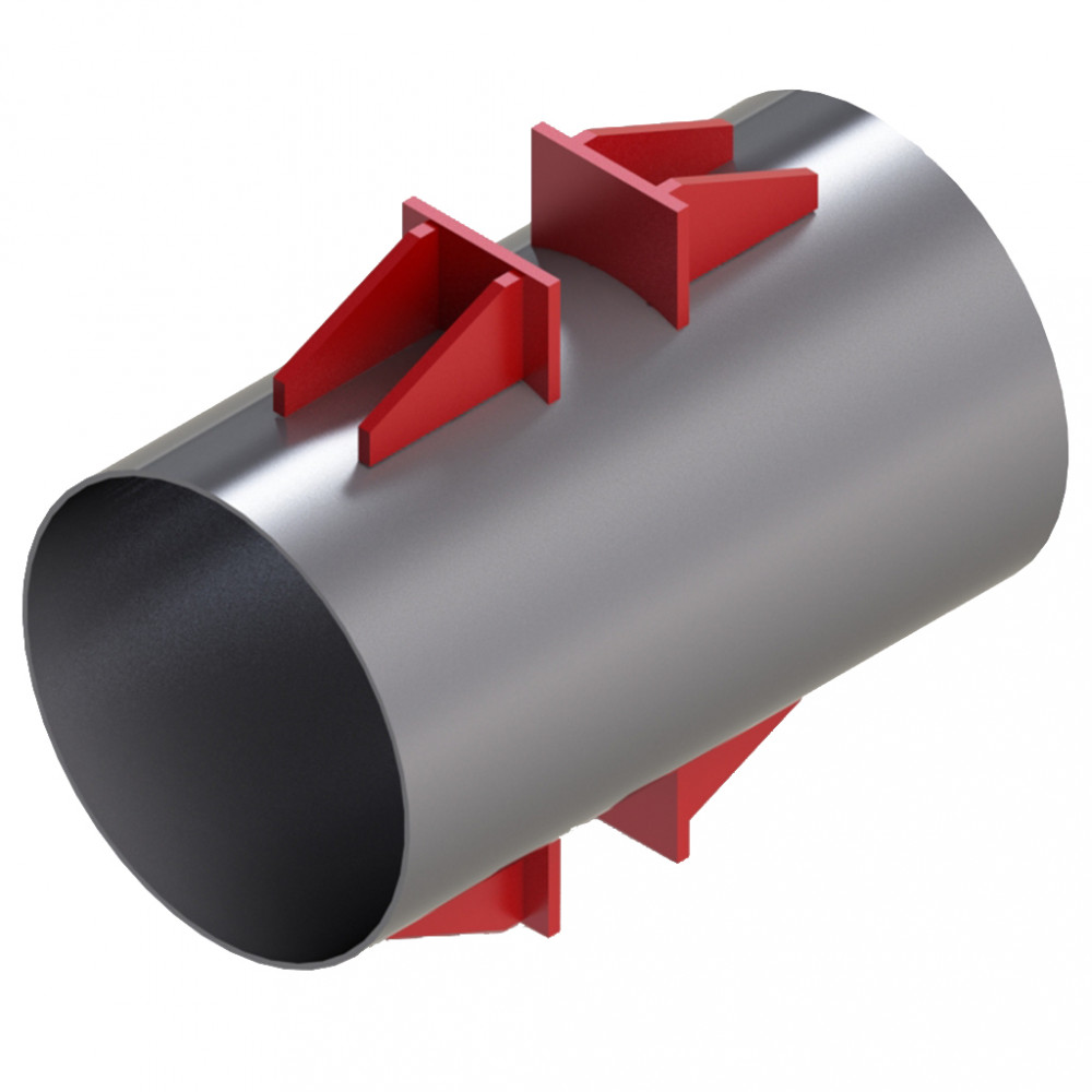 Опора DN820 ТС-665.00.00-003 серия 5.903-13 выпуск 7-95 неподвижная двухупорная с сальниковым компенсатором