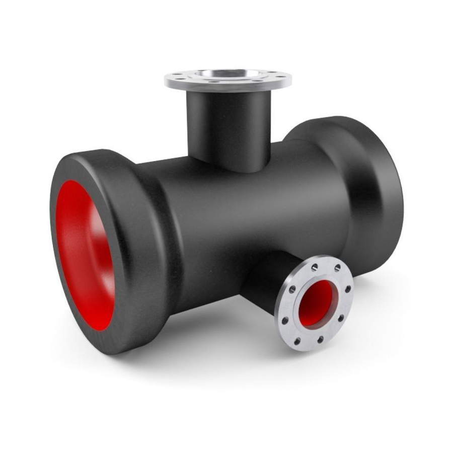 Пожарная подставка тройник раструб-фланец ППТРФ ВЧШГ DN600*500 (ДУ600*500)