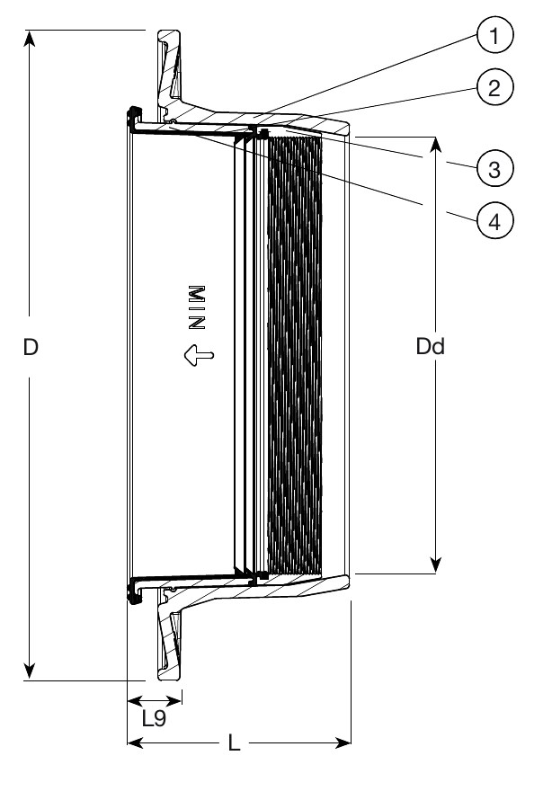 AVK 0560 комби фланец чертеж
