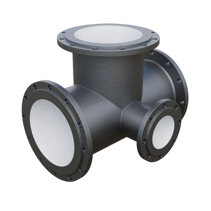 Пожарная подставка тройник фланцевый ППТФ ВЧШГ DN150*100 (ДУ150*100)