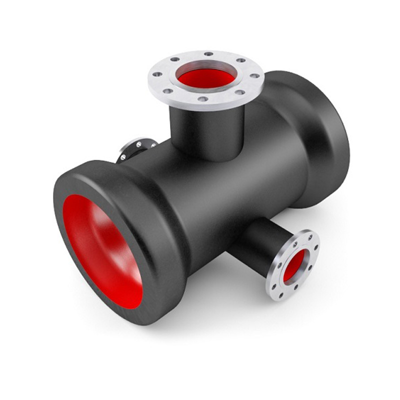 Крест раструб-фланец с пожарной подставкой ППКРФ ВЧШГ DN600х500 (ДУ600х500)ГОСТ