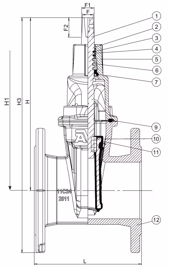 ЗАДВИЖКА AVK серия 06/30 КЛИНОВАЯ ФЛАНЦЕВАЯ DN40 - DN600, шток из AISI 316L, PN10 / PN16 ЗАДВИЖКА AVK серия 06/30 КЛИНОВАЯ ФЛАНЦЕВАЯ DN40 - DN600, шток из AISI 316L, PN10 / PN16